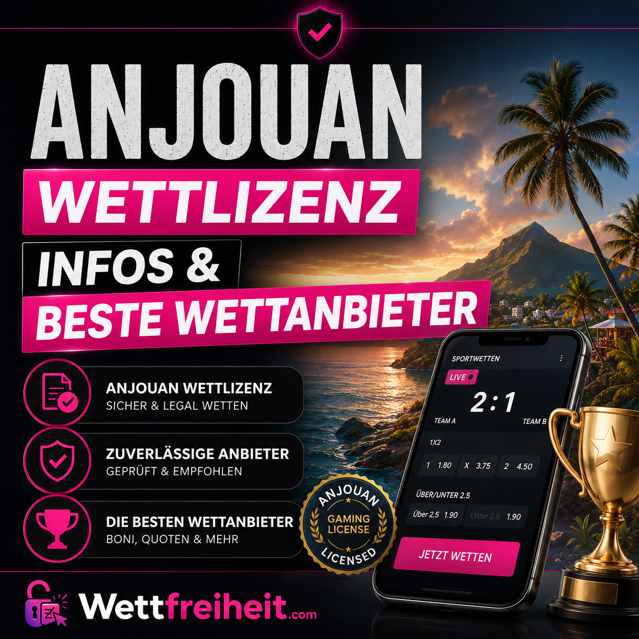 Sind Wettanbieter mit Anjouan Lizenz eine sichere Option?