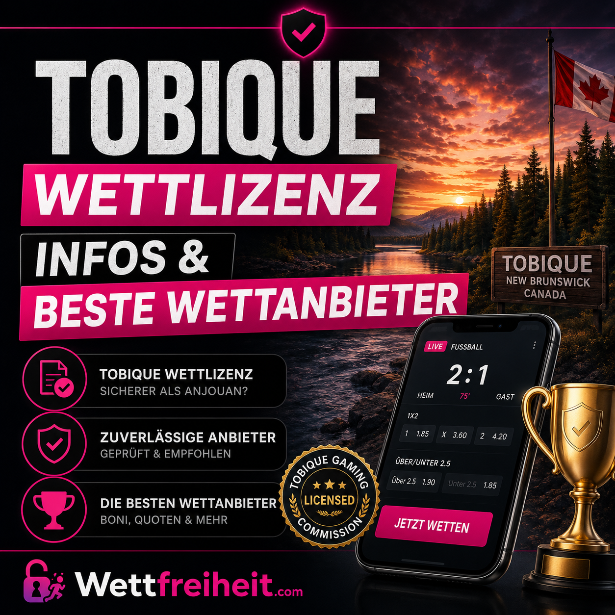 Infos & Sicherheit zur Sportwetten Lizenz aus Tobique