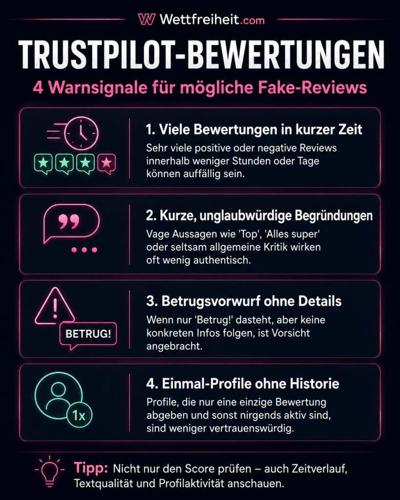 Infografik um ein besseres Gefühl für die Trustpilot-Scores zu bekommen